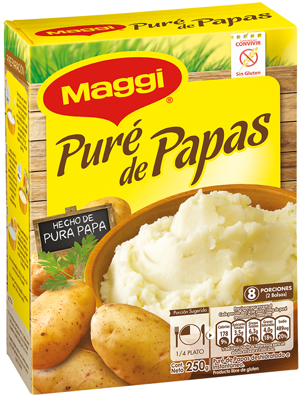 puré de patata sin gluten 2 bolsas
